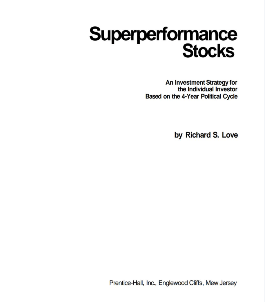 Superperformance stocks an investment strategy by Richard S. Love