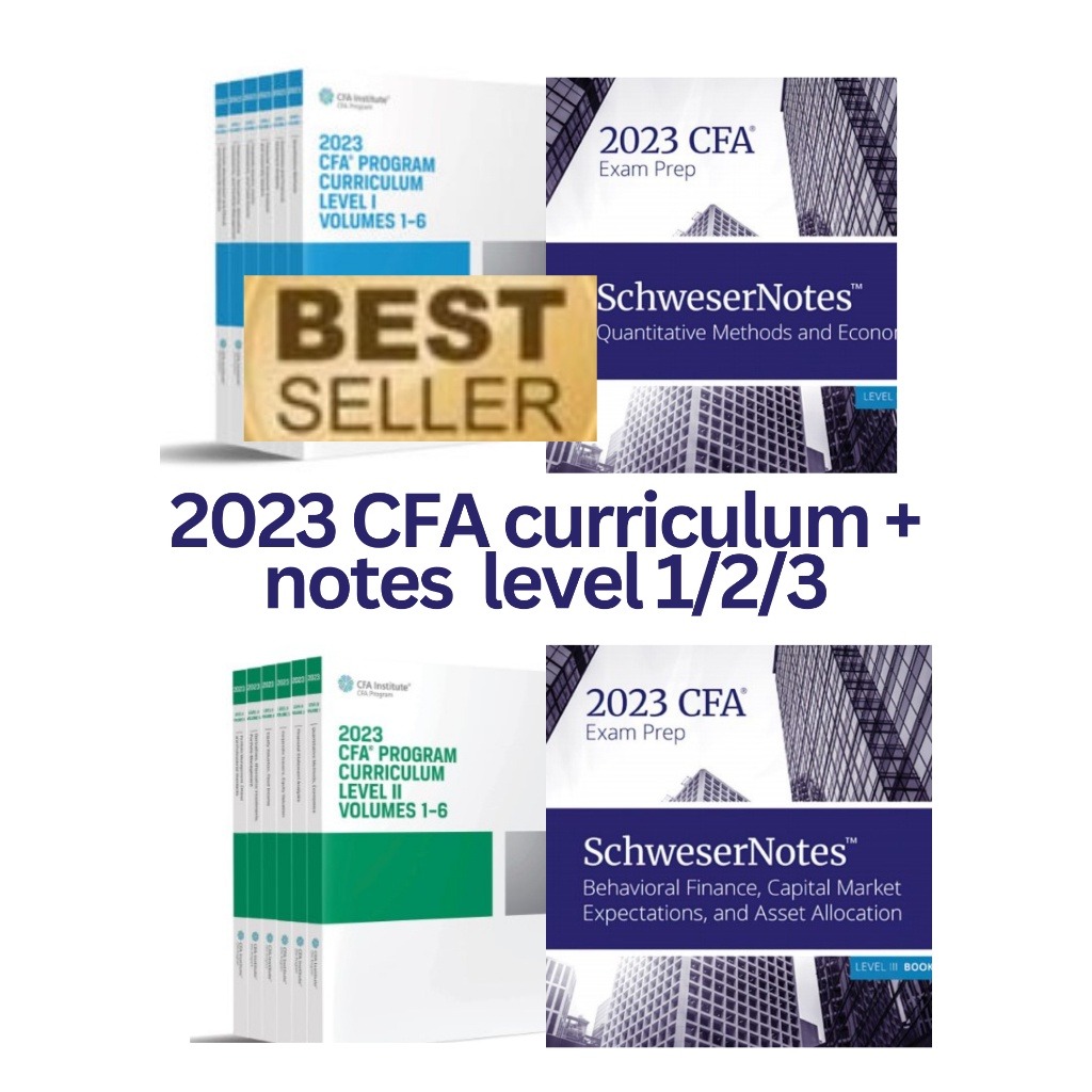 2023 CFA Schwesernotes & curriculum level 1/2/3