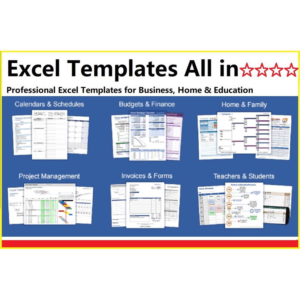 ALL-IN-ONE EXCEL TEMPLATES MS OFFICE : VALUE PACK, MUST BUY Now include 2023 Calendar