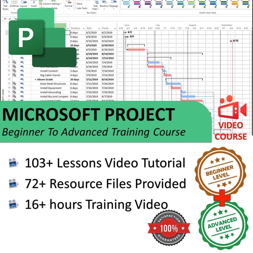 [Video Course] Microsoft Project – Beginner To Advanced Level Training Course [103 Lessons Video Tutorial]-TheTrendFollowing