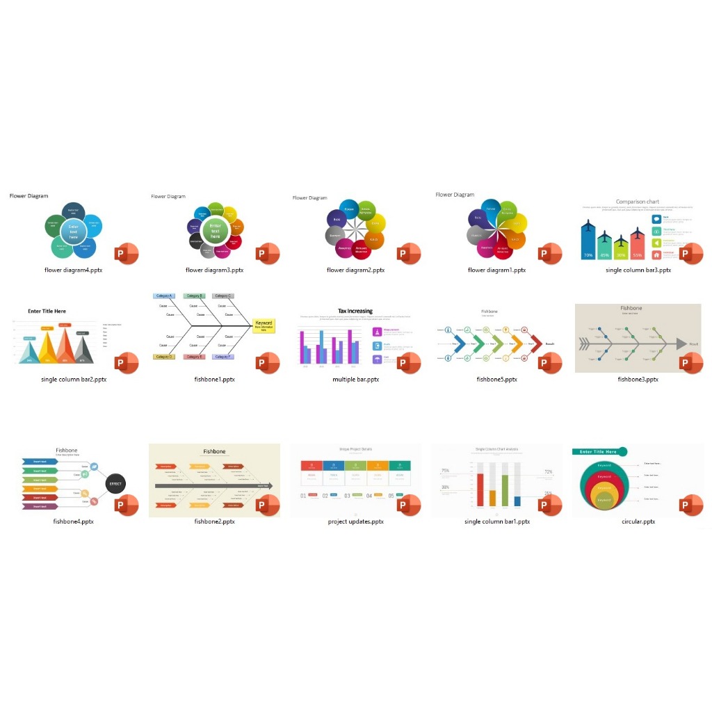 Editable power point chart  multipurpose slides 可编辑PPT多功能模板