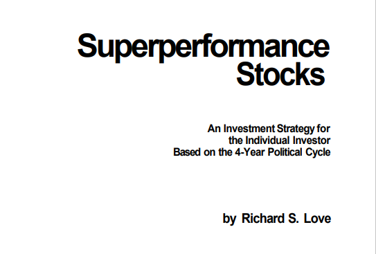 Superperformance Stocks by Richard S. Love 理查德勒夫的研究超级强势股特征